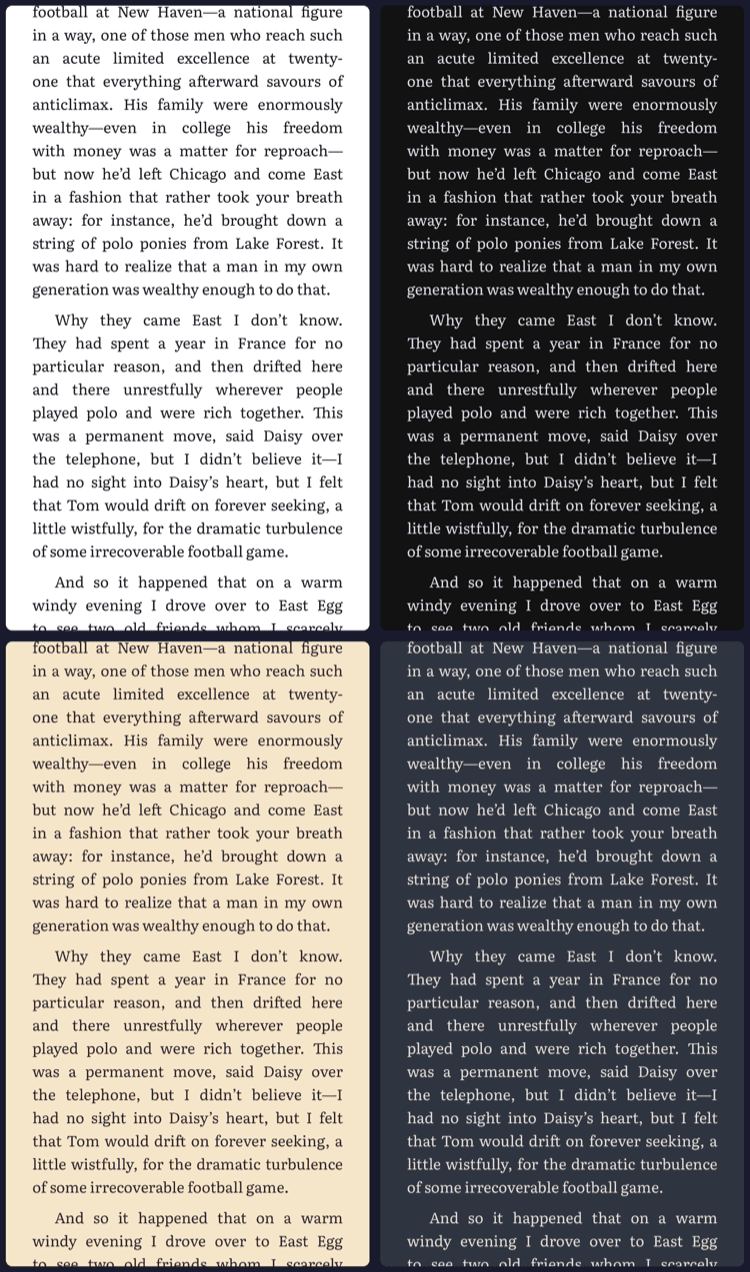Theme grid showing built-in themes and custom themes